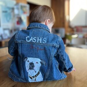 Levi's Denim hand- painted Jacket